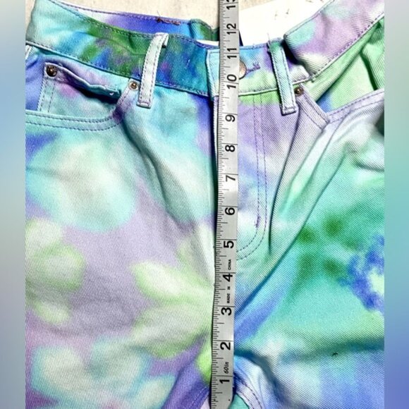 BDG Womens 24” High-Waisted Floral Print Wide-Leg Jeans Pastel - Picture 5 of 16